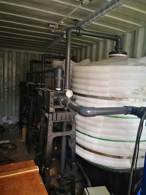 Sistema móvil de filtro de agua en contenedores Sistema de desalinización de agua de mar para el riego de bebidas