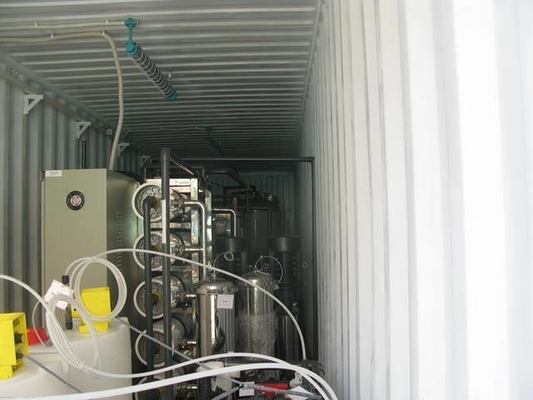 Sistema móvil de filtro de agua en contenedores Sistema de desalinización de agua de mar para el riego de bebidas