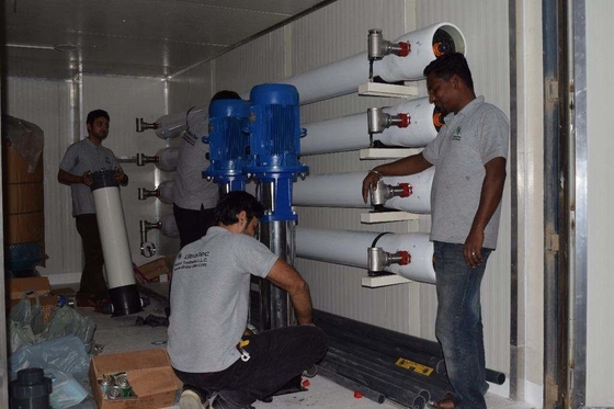 Filtro de agua móvil en contenedores Sistema de filtración de tratamiento de agua para riego agrícola