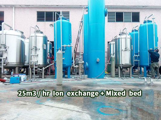 10000L/Hour Ion Exchange Water Purification Di Filter que alimenta el agua cruda